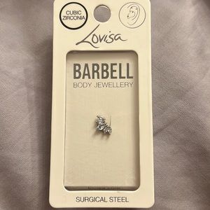 Gorgeous surgical steel body jewelry for ear cartilage silver 1.2mm